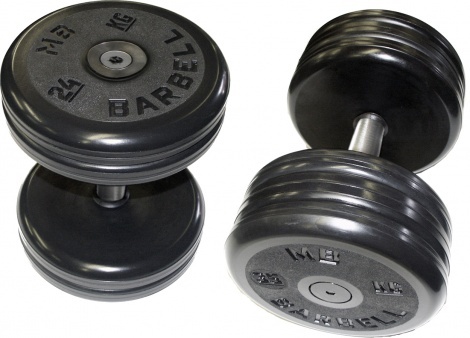 Гантель черная MB Barbell MB-FdbEM-B47