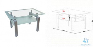 Столик журнальный стеклянный REKODI СЖ014 Футуро