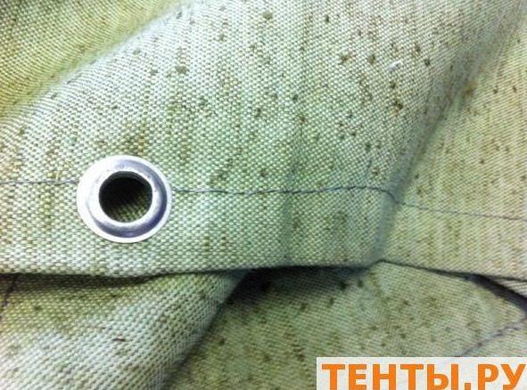 Полог брезентовый с люверсами ОП 4х6м Полог брезентовый с люверсами ОП 4х6м