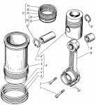 Комплекты гильза, поршень, кольца ЯМЗ.