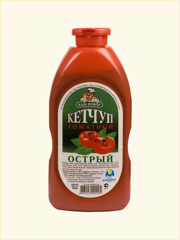 Кетчуп томатный Острый Ваш повар Кетчуп томатный Острый Ваш повар
