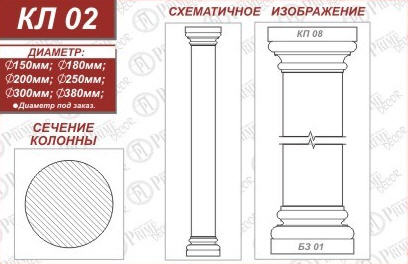 Колонна КЛ 02, фасадный декор