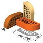 "Кирпич облицовочный фасонный ВФ-3 красный, "СБК" г. Ромны"