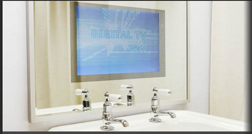19 дюймовый телевизор Vanity Unit VTV1900 встроенный в английское зеркало 800мм х 900мм с зеркалом Crystal Clear