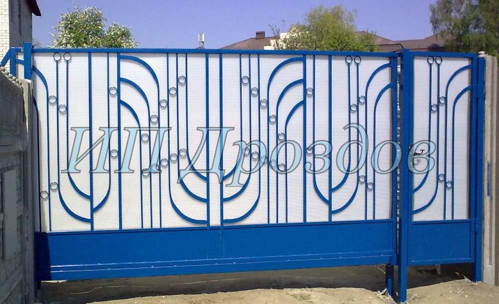 Ворота откатные с калиткой