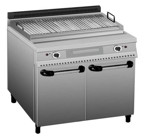 Гриль лавовый газ. Inox Electric PL/4 900
