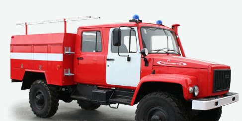 Автоцистерна пожарная АЦ 1,0-40 ГАЗ-3308 экипаж 5 чел. насос в заднем отсеке