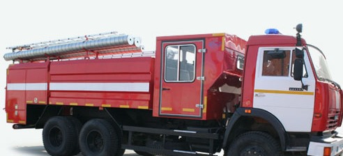 Автоцистерна пожарная АЦ 8,0-40 КамАЗ-65111 экипаж 7 чел., насос в заднем отсеке