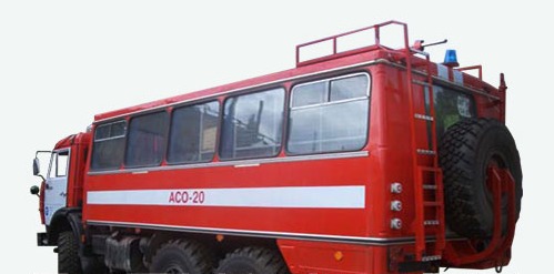 Автомобиль связи и освещения АСО-20 на шасси КамАЗ-4208