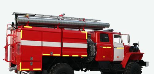 Автоцистерна пожарная АЦ-4,0-40 на шасси автомобиля УРАЛ-43206