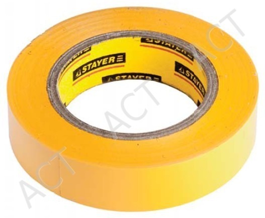 Изолента STAYER  PROFI  желтая ПВХ  на карточке 15 мм х 10 м х 0,18мм