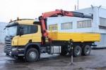 Бортовой автомобиль Scania 420 c краном манипулятором PK 30002 A