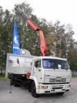 Бортовой автомобиль с краном манипулятором на шасси KAMAZ 65117