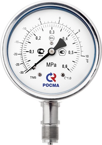 Манометр аммиачный коррозионостойкий ТМ 521Р- NH3 /0- 10атм/ М20/1,5. 1,0