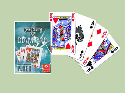 Игральные карты Даймонд - Покер (Красные) 54 листа