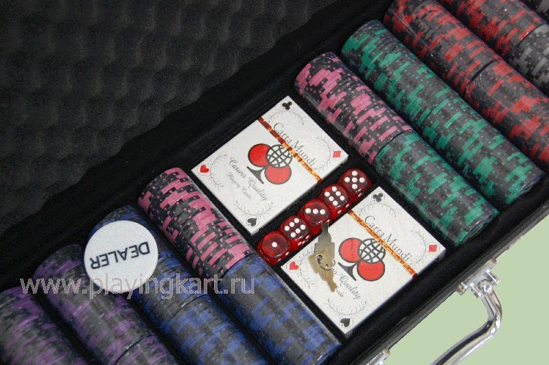 Покерный набор на 500 фишек с номиналом ГД6/500
