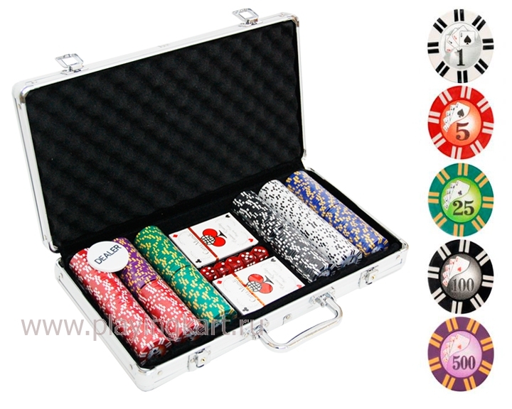Покерный набор на 300 фишек с номиналом ГД4 - 300