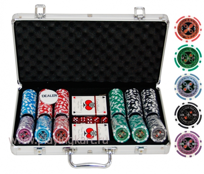 Покерный набор на 300 фишек с номиналом ГД5 - 500