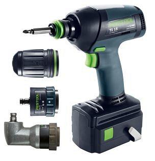 FESTOOL  Аккумуляторная импульсная дрель-шуруповерт TI 15 IMPACT TI 15 Li 3,0 Set 564354