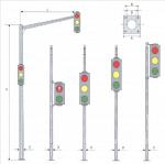 Опоры для светосигнального оборудования  граненые конические
