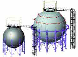 Шаровые резервуары и газгольдеры