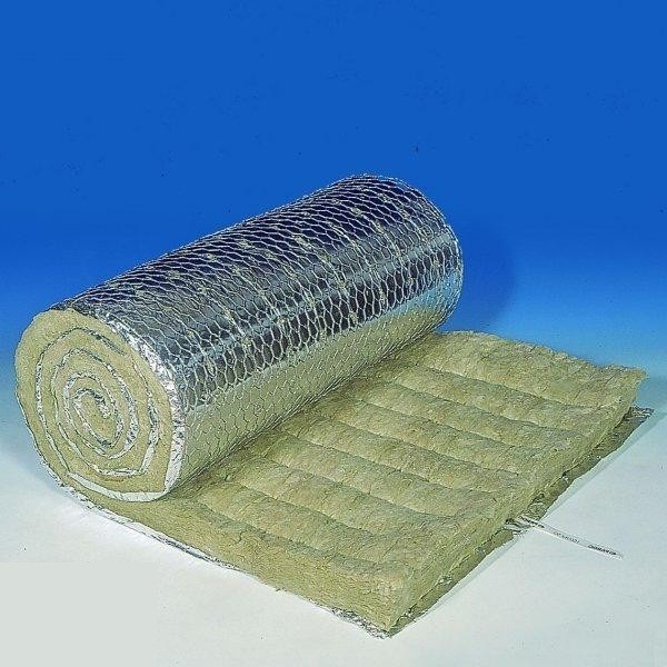 Фольгированный прошивной мат из каменной ваты Paroc Pro Wired Mat 100 AL1 Фольгированный прошивной мат из каменной ваты Paroc Pro Wired Mat 100 AL1