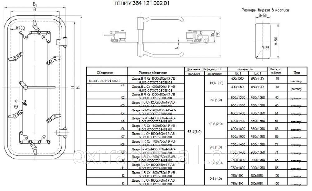 Тип 2 366648. Двери судовые водогазонепроницаемые стальные. Двери водогазонепроницаемые судовые ГОСТ. Судовые двери ГОСТ 25088-98. Двери судовые водонепроницаемые Вн ч.262-01-002 1400 мм чертеж.