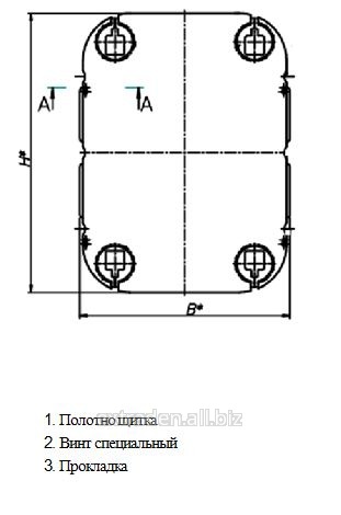 Щиток для створчатых иллюминаторов с различной конфигурацией Тип I ГОСТ 21672-99