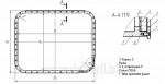 Иллюминатор прямоугольный глухой стальной Тип E - тяжелый