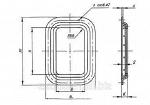 Иллюминатор прямоугольный универсальный из алюминиевого сплава
