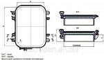 Иллюминатор прямоугольный  стальной открывающийся влево - вправо, со штормовой крышкой ИУ.364110.002 ТУ