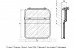 Иллюминатор прямоугольный стальной с форточкой Тип E - тяжелый