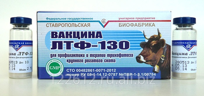 Вакцина ЛТФ-130 для иммунизации против трихофитии сухая, живая 20 доз