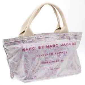 Сумка Marc Jacobs женская, бежевая ткань, покрытая полиэтиленом