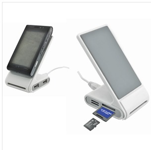 Разветвитель USB с картридером и зарядным устройством для мобильного телефона