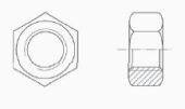 Гайка шестигранная, класс точности А и В, диаметр от М 1,6 до М 160