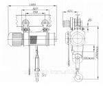Таль электрическая канатная г\п 5 тонны, высота подъема 30 метров общепромышленного исполнения ТЭ-500-5410-1ПО