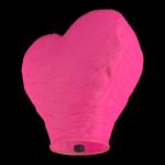 Летающие небесные фонарики Сердце большое 3D розовое