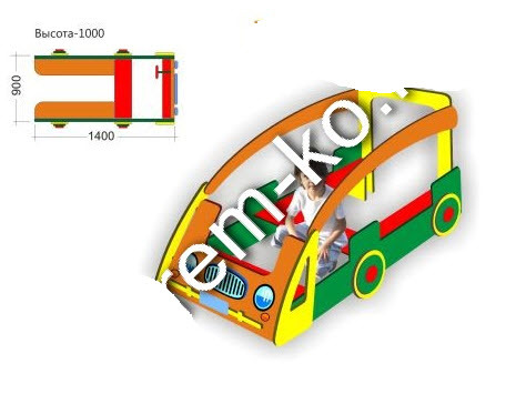 Оборудование для детской комнаты Машина арт ПМ-12