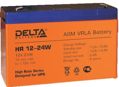Аккумуляторная батарея Delta HR12-24w Аккумуляторная батарея Delta HR12-24w