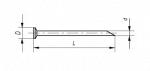 Гвозди тарные круглого сечения с острием, скошенным с одной стороны EN 10230–1 c острием, скошенным с одной стороны