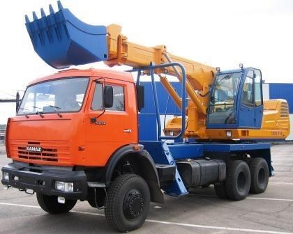 Экскаватор-планировщик UDS 114 на шасси Камаз 65111 и 43118 Экскаватор-планировщик UDS 114 на шасси Камаз 65111 и 43118