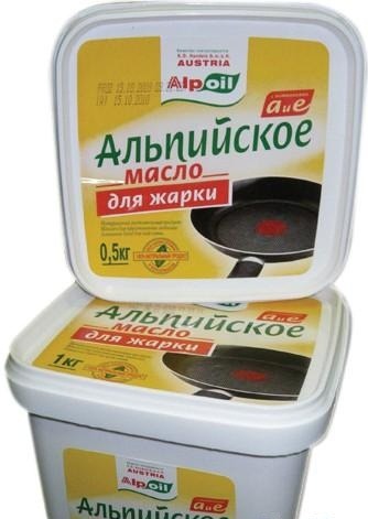 Масло растительное Альпийское Для жарки 1.0 кг