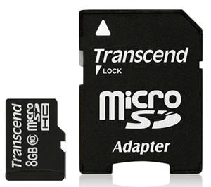 Карта памяти Transcend MicroSDHC Card 8 Gb Class 10