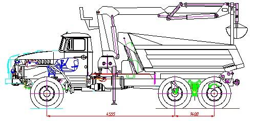 Самопогрузчик - самосвал на шасси УРАЛ