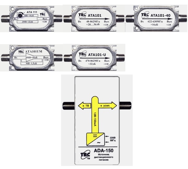 Антенные усилители АТА101, АТА101U, АТА111, АТА101UM, АТА101N