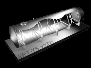 Резервуар одностенный с опорами Р-75