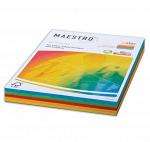 Бумага MAESTRO color А4, 80 г/м2, 250 л. (5 цв.x 50 л.), цветная, интенсивная