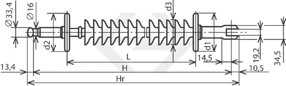 Линейные подвесные полимерные изоляторы для ЛЭП 110-220 кВ ЛК 120/110-ВIV