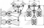 Подвесы многороликовые типа 3П6Р
